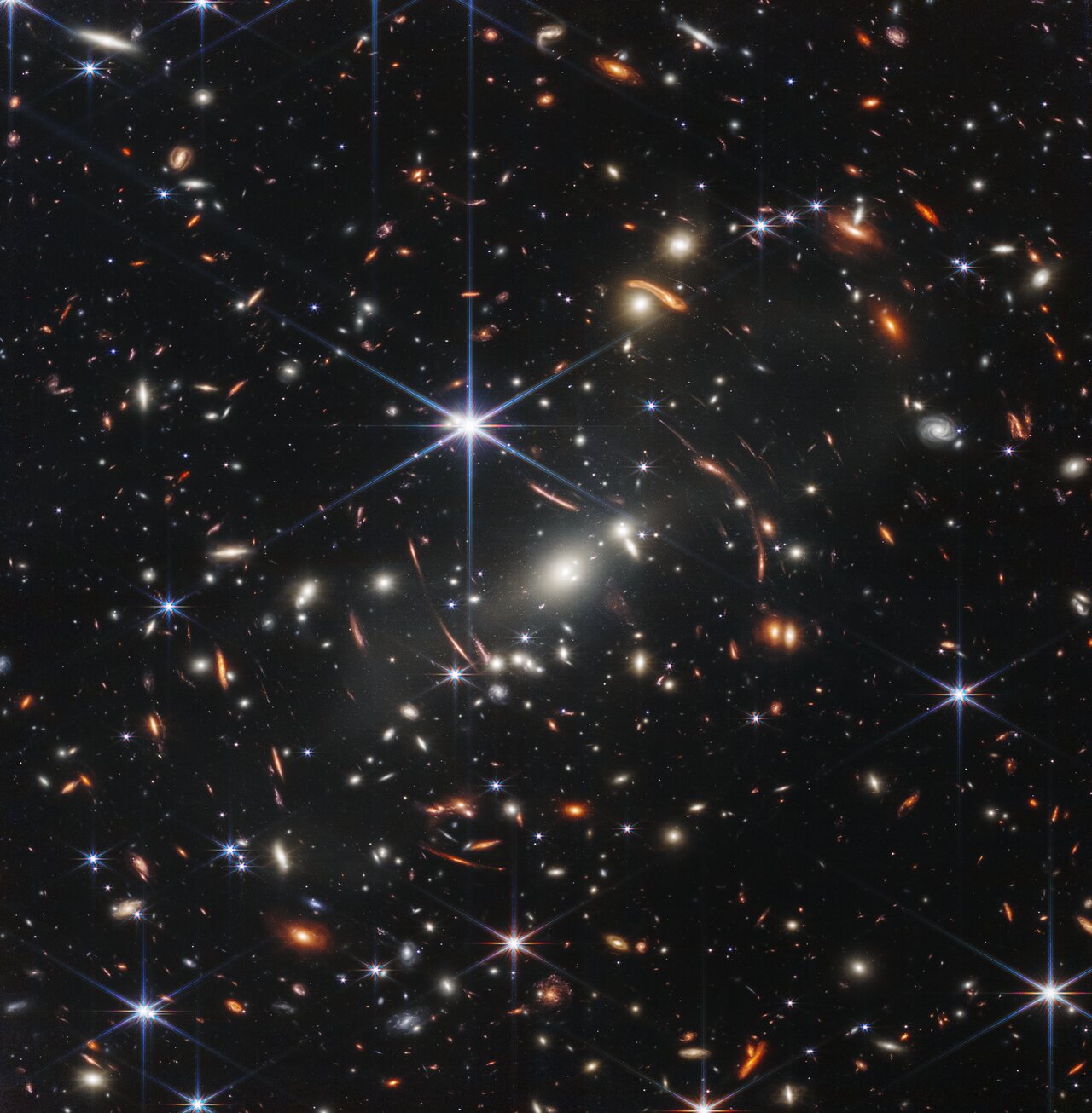 Webb’s First Deep Field, a field of distant galaxies.